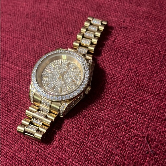 Gold and Silver Dress Watches with Polished Metal Links